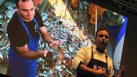 Ángel León, durante su ponencia en el I Congreso Sabor a Málaga.
