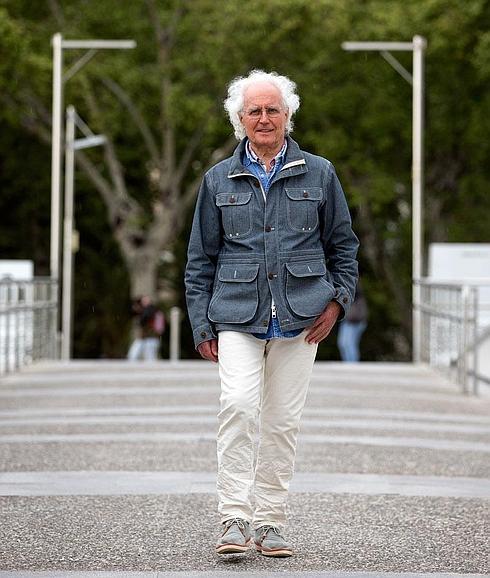 Luciano Benetton, en Muelle Uno, junto al Centro Pompidou Málaga. 