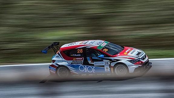 Fran Rueda, en plena competición.