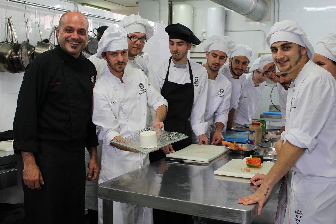 En uno de los talleres de fabricación de quesos.