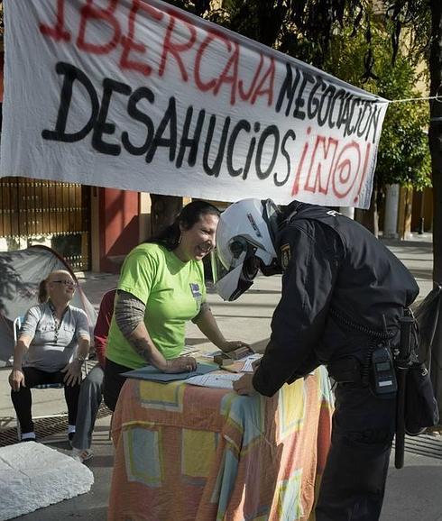 Movilización contra los desahucios. 