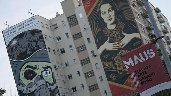 D*Face y Obey han realizado murales en Málaga