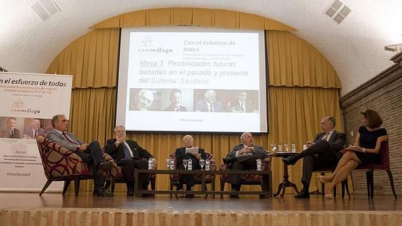 Martínez Olmos, Soria, Romay Beccaría, Aguirre, Sánchez Luque y Puche, ayer. 