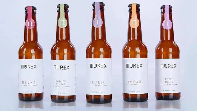 Variedades de la cerveza Murex, de la Axarquía. 