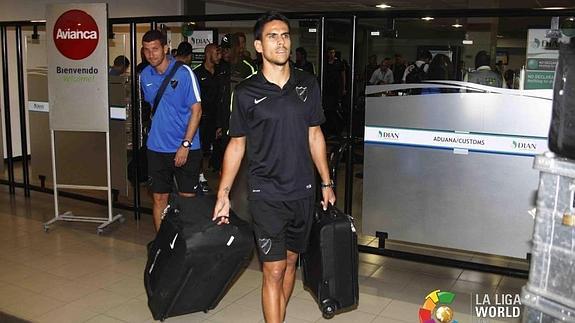 La plantilla llegó de madrugada a Cali. 