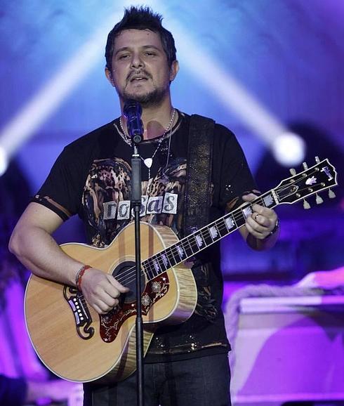 Alejandro Sanz, durante un concierto.