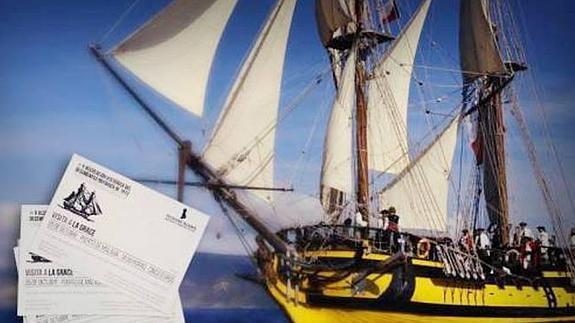 Brindis por Reding por la bahía de Málaga a bordo de un buque histórico 'La Grace'
