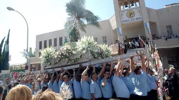 El cortejo, en la parroquia Jesús Obrero.