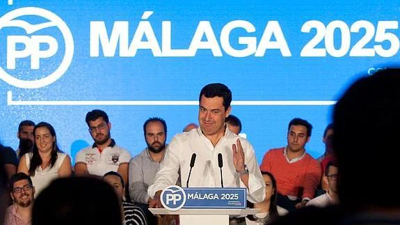 Juanma Moreno, en la clausura de la conferencia política del PP.