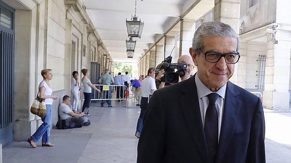 Medel, a su llegada a los juzgados de Sevilla, en junio del pasado año.