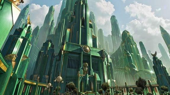 Recreación de la Ciudad Esmeralda para la serie. 