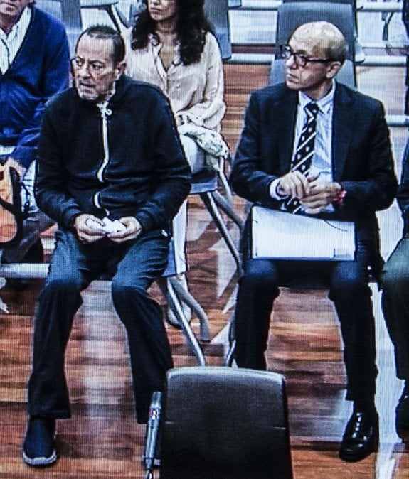 Julián Muñoz y Del Nido, durante una de las sesiones del juicio celebradas en la Audiencia de Málaga. 