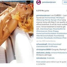 Pamela Anderson, en la entrada que lanzó