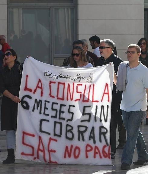 Una de las manifestaciones del personal 