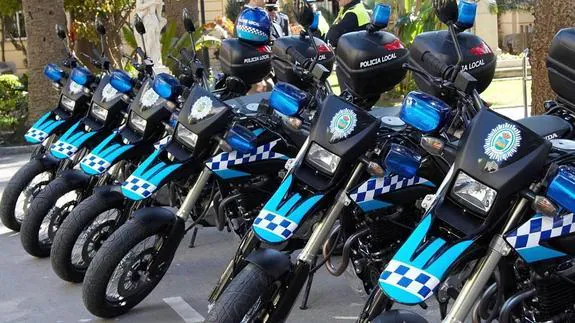 Imagen de archivo de motos de la Policía Local.