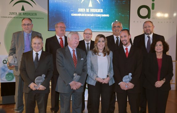 Susana Díaz, ayer en la entrega de los premios de innovación . :: Efe
