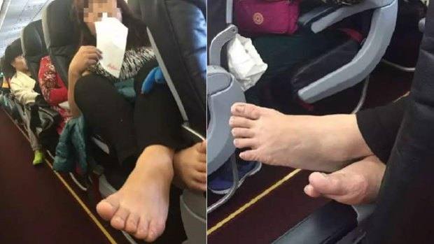 El desagradable vuelo de 4 horas con los pies descalzos de una mujer en su reposabrazos