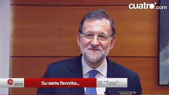 Rajoy, durante el test.