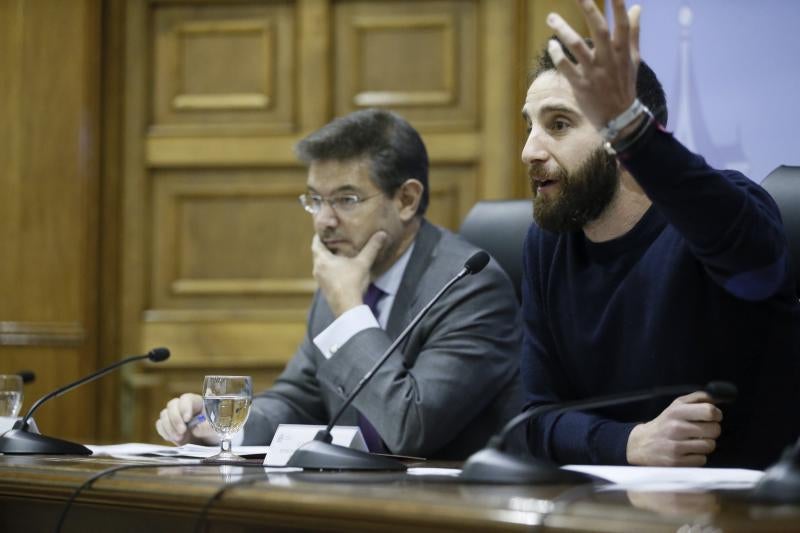 Catalá y Rovira en rueda de prensa. 