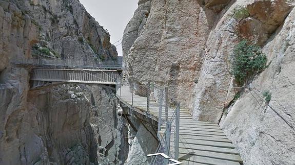 Así se ve el Caminito del Rey desde el 'Street View'