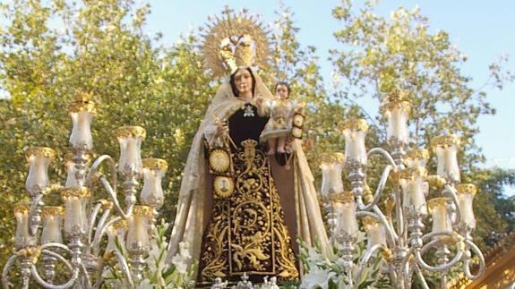 Imagen de la Virgen del Carmen de Pedregalejo. 