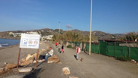 El Playazo, en Nerja, fue desajojada en noviembre por precaución. 