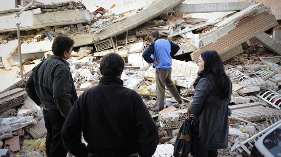 Un inmueble derrumbado tras el terremoto de Lorca en 2011 (archivo). 