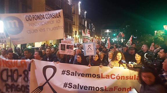 Nueva manifestación en apoyo de La Cónsula, La Fonda y CIO Mijas