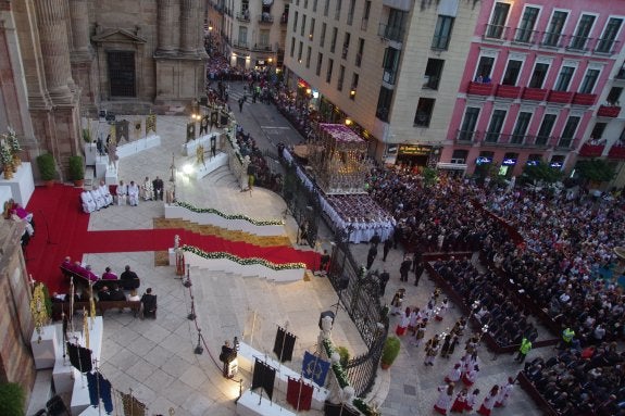 La última procesión magna que se celebró en Málaga fue la del Mater Dei, en el año 2013 con motivo del Año de la Fe. :: e. nieto