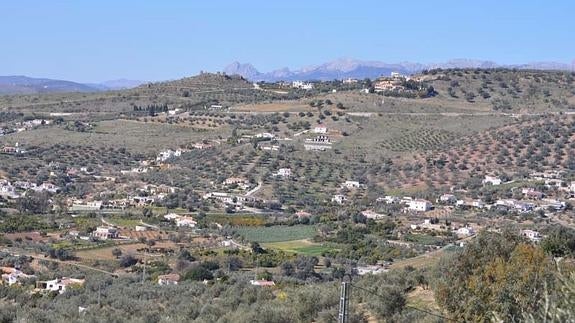 Vista general de la comarca de la Axarquía. 