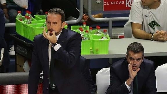 Plaza,durante el choque ante el Estrella Roja