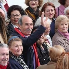 Eleuterio Sánchez, en su visita a Mangas Verdes