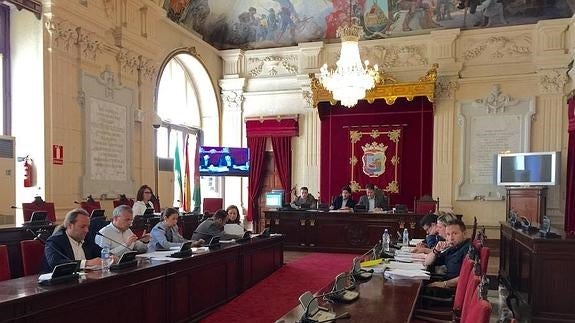 La comisión de Economía, ayer.