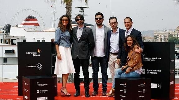 El equipo de la película, en el Muelle Uno. 