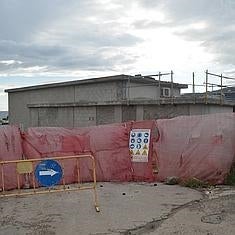 Imagen de la estación de bombeo junto al Chíllar, ayer.