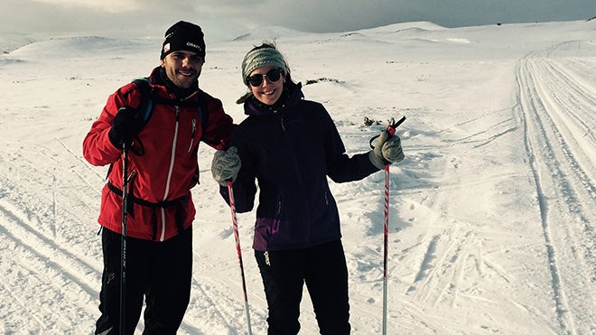 Javier y su novia, María José, en un viaje por el país.