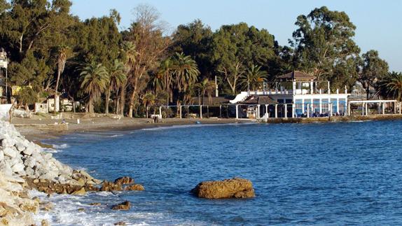 Vista del balneario en los Baños del Carmen. 