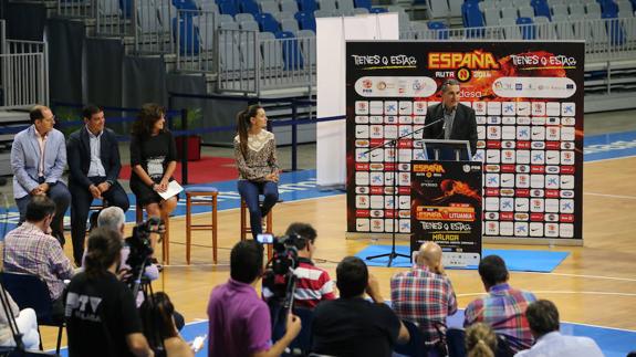 El seleccionador nacional, Sergio Scariolo, ayer en el Palacio de los Deportes. 