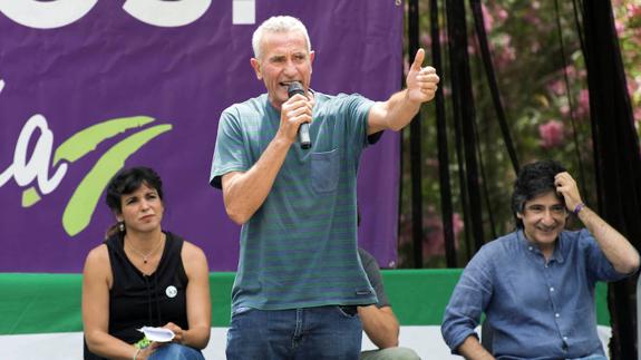 Cañamero, en un acto reciente de Unidos Podemos. 