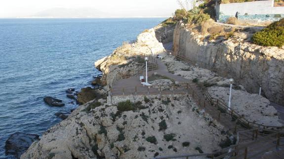 Trazado del sendero por El Cantal
