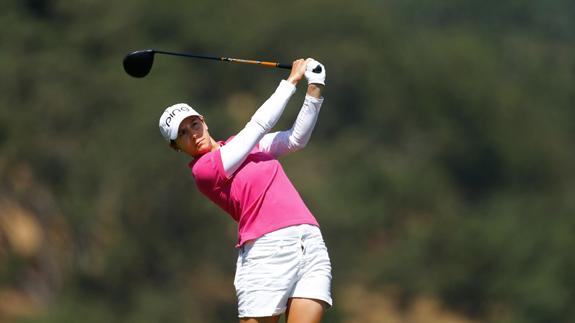 Azahara Muñoz, a tres golpes del liderato en la primera jornada del Abierto Británico