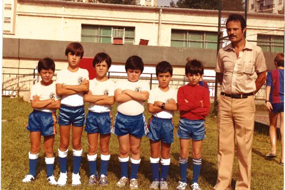 La liguilla de Citesa el verano de 1987. Francisco Daniel (tercero por la izquierda) jugó en el equipo que entrenaba su padre (a la derecha).