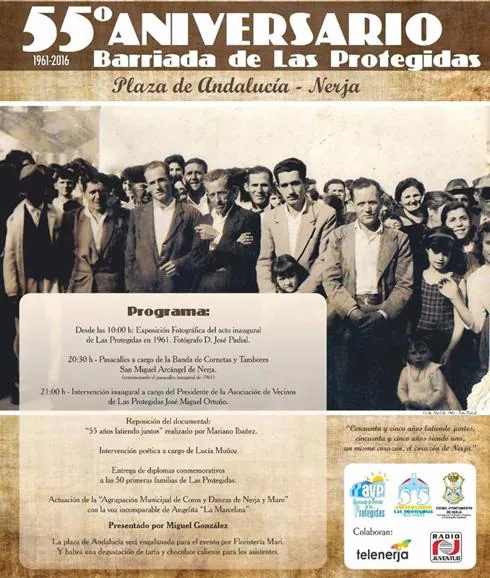 Cartel conmemorativo de las fiestas de la barriada.