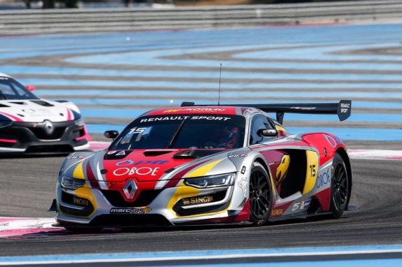 Fran Rueda, con su bólido, de la escudería Marc VDS. :: sur