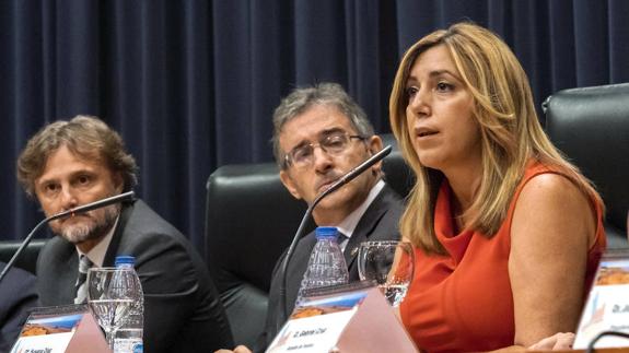 Susana Díaz, el pasado lunes en Huelva