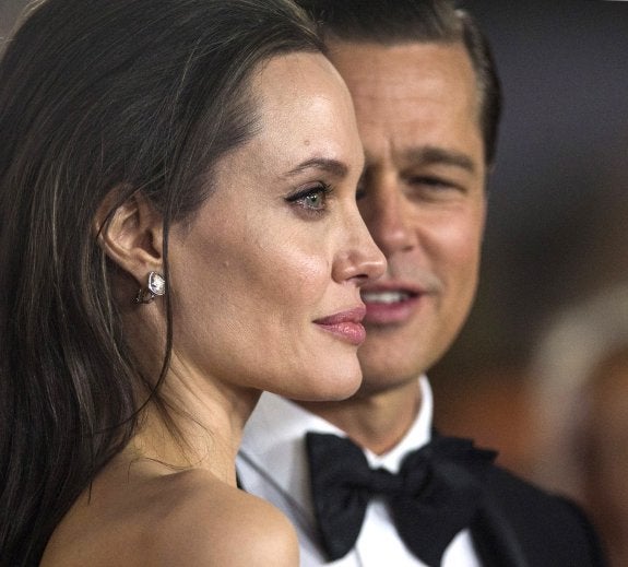 Los 'Brangelina', durante la presentación de su última película 'Frente al mar'. 