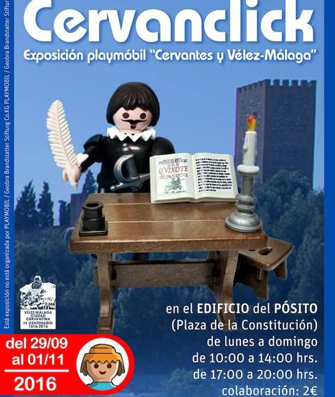 Cervantes, en versión Playmobil en Vélez-Málaga