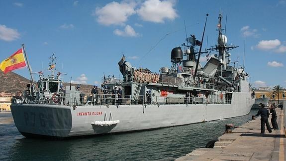 El patrullero de la Armada 'Infanta Elena' en Cartagena