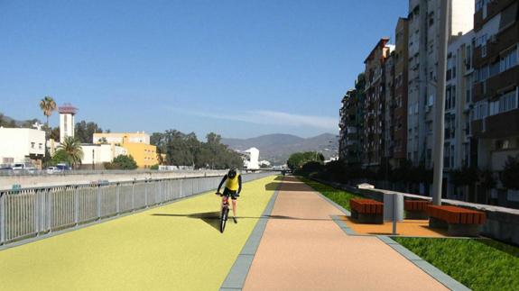 La Junta descarta que una vía ciclista discurra por el lecho del Guadalmedina
