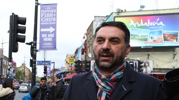 El consejero de Turismo en Londres, donde el sábado activó la promoción de Andalucía en el luminoso de Picadilly Circus. 